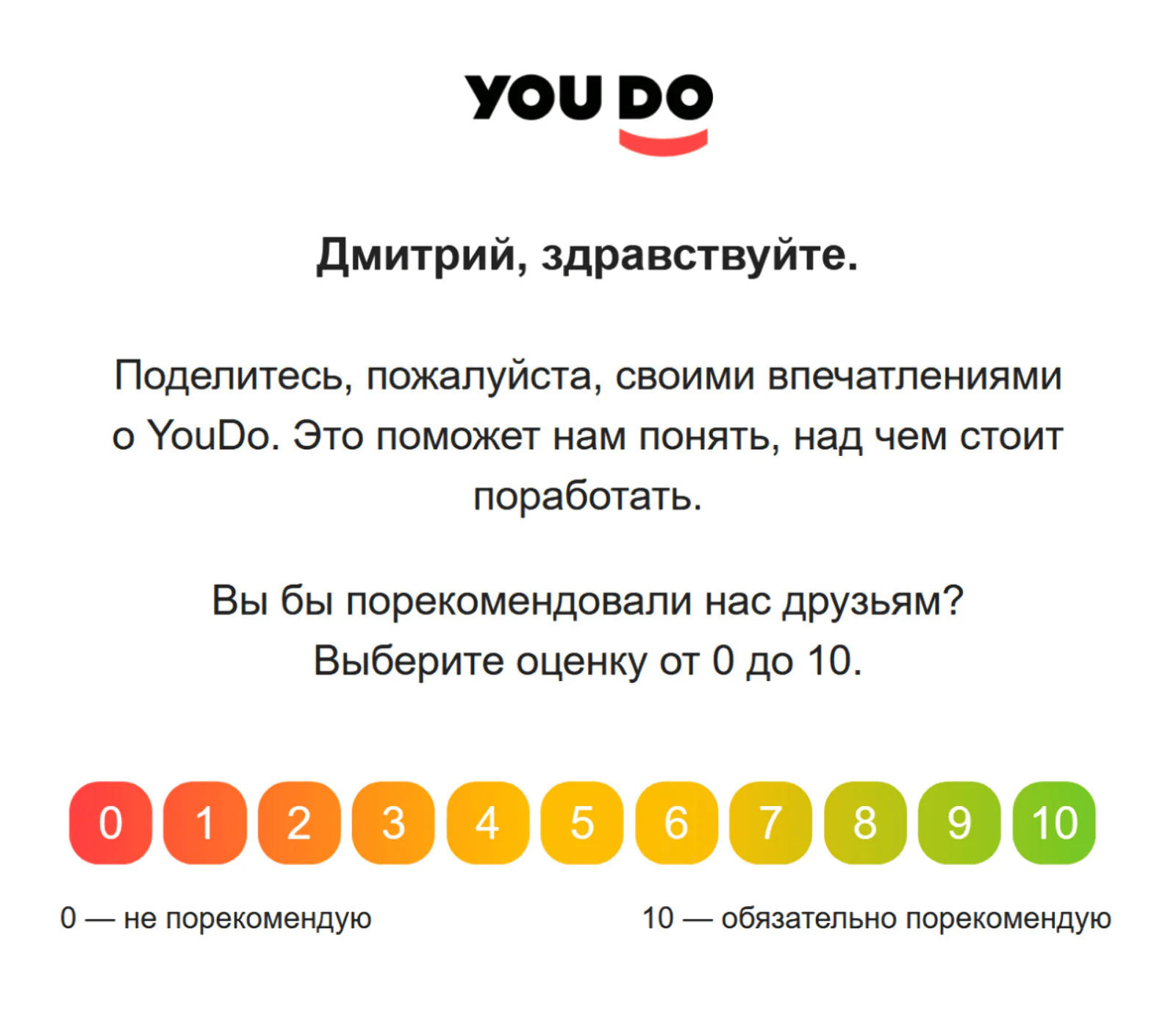В кнопки с оценкой сервиса YouDo.com зашита ссылка на небольшую анкету В кнопки с оценкой сервиса YouDo.com зашита ссылка на небольшую анкету с просьбой оценить работу сервиса: если пользователь оставил негативный отзыв, с ним обязательно свяжутся