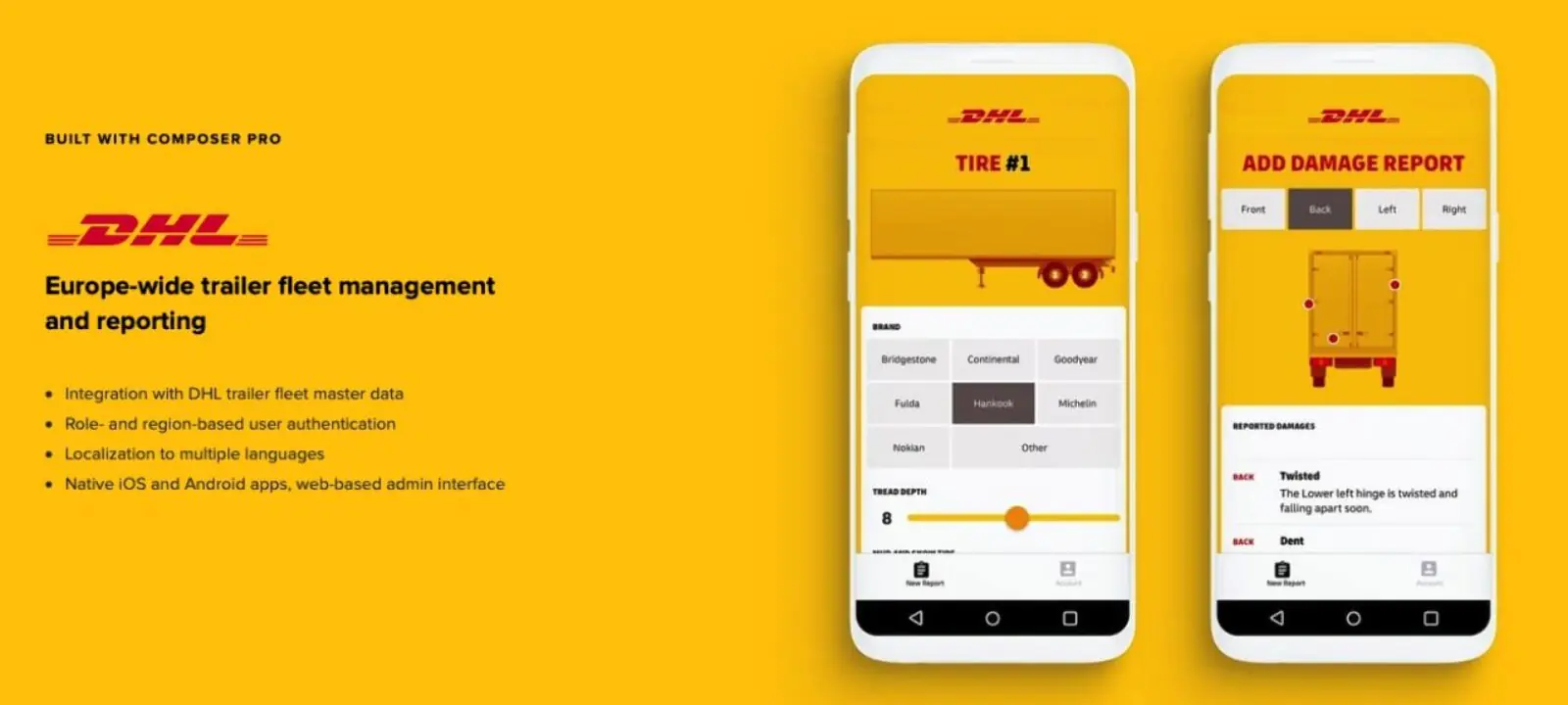 Приложение DHL собрано на AppGyver