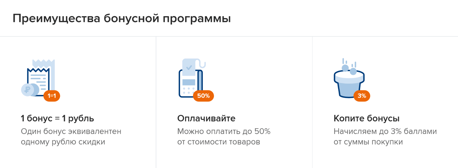 Преимущества бонусной программы