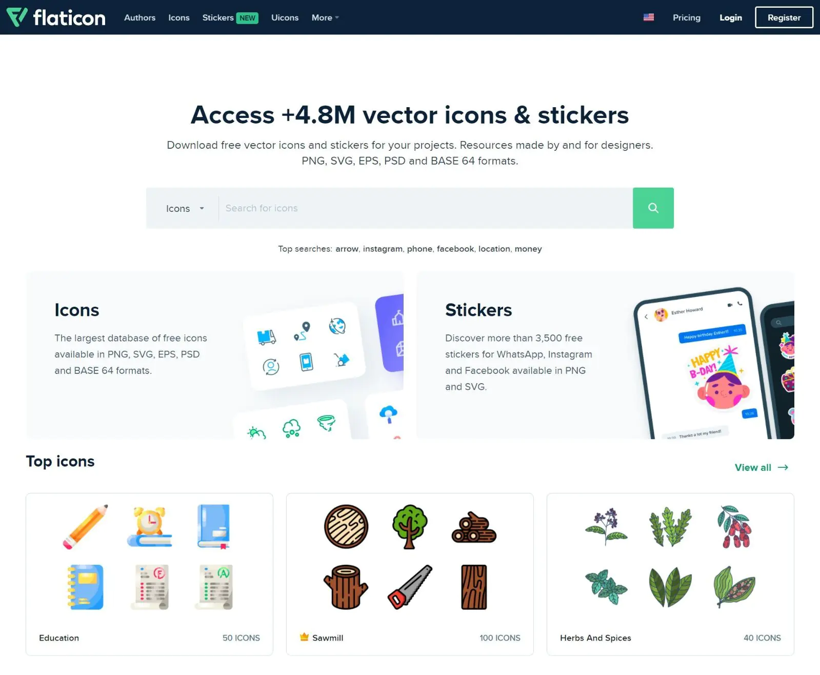 Даже бесплатных коллекций иконок на Flaticon вполне достаточно