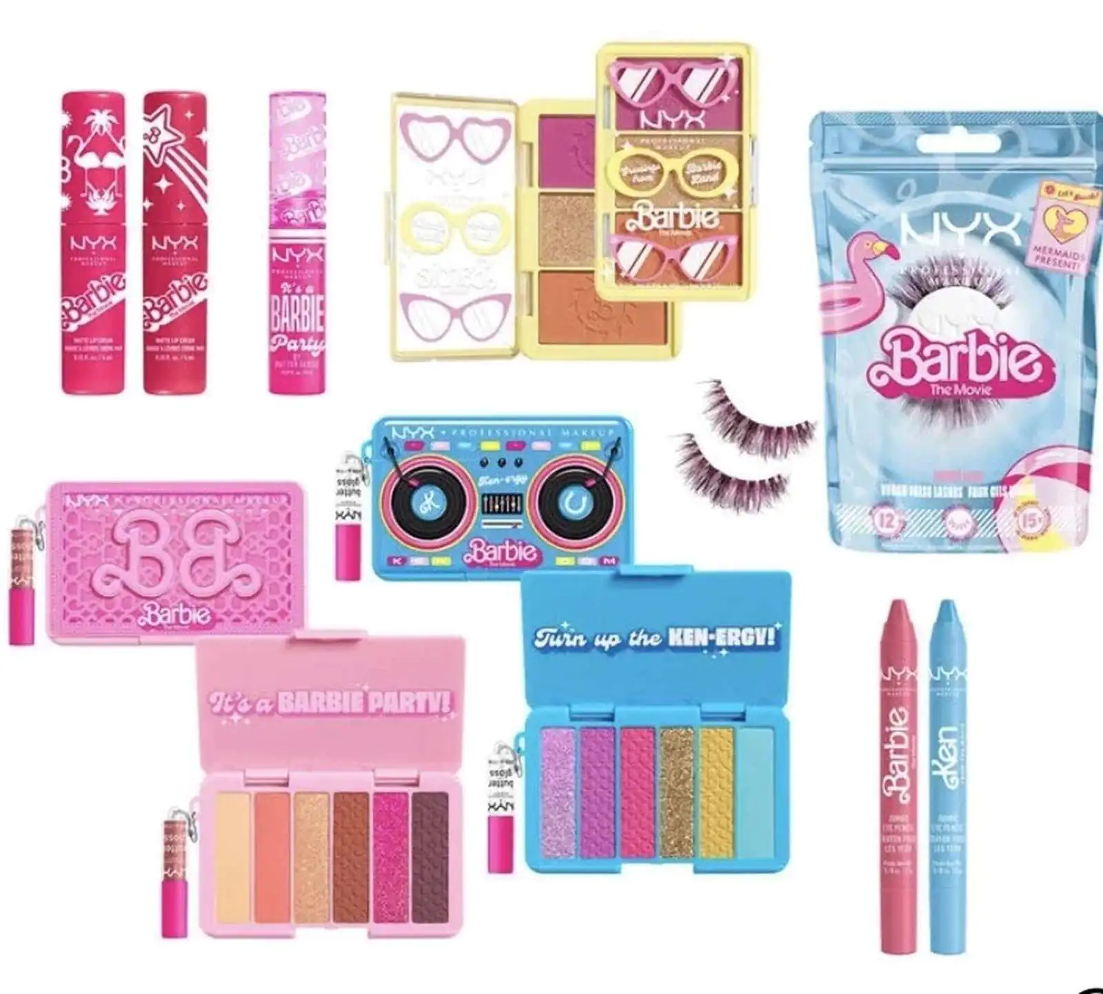 Тематический набор для макияжа от косметического бренда NYX к выходу фильма про Барби