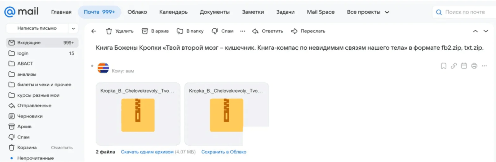 Почтовые сервисы могут заподозрить компанию в отправке потенциально опасных писем, если к письму прикреплены архивы для скачивания