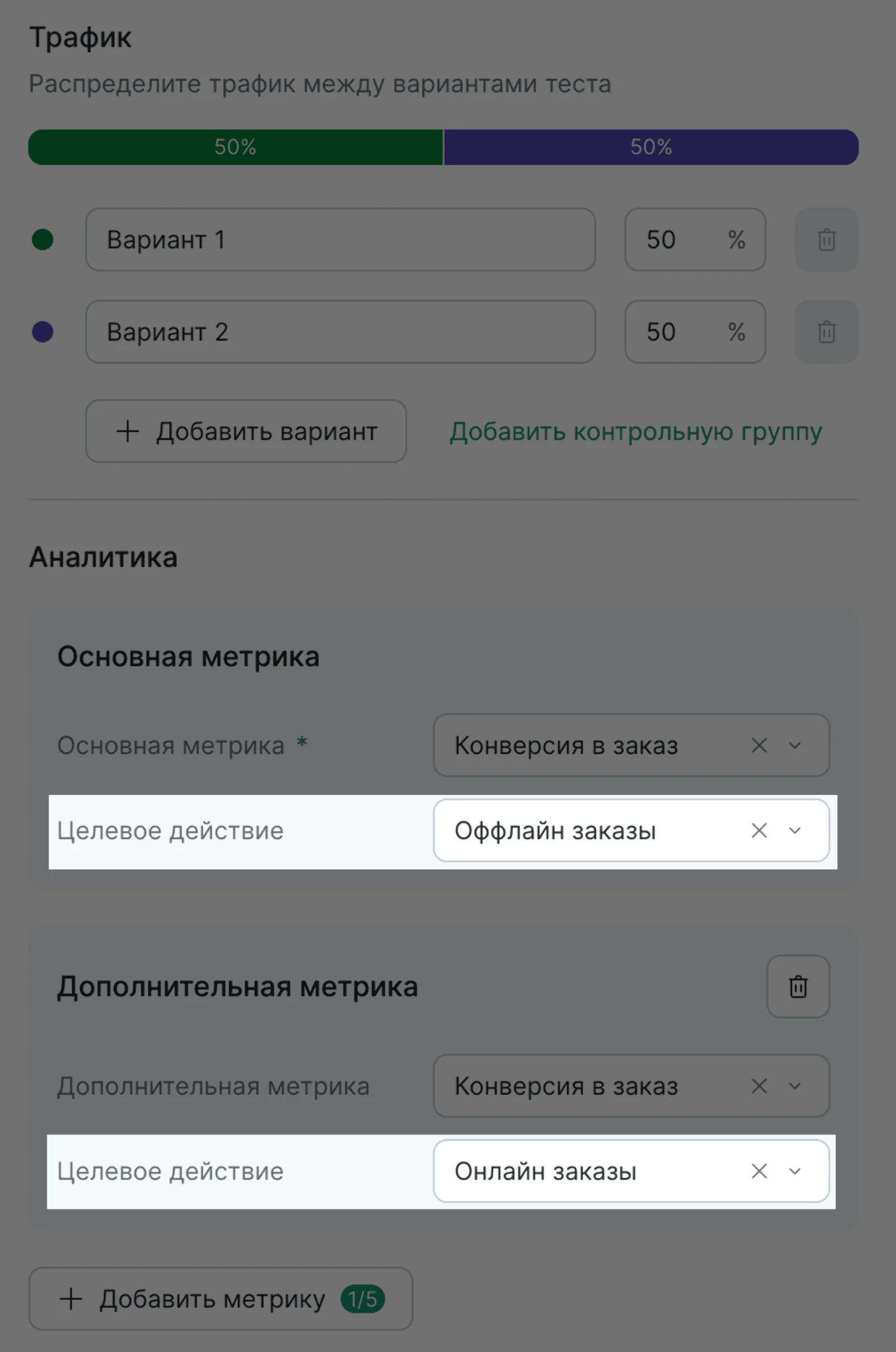Анализ результатов АВ-теста по онлайн- и офлайн-заказам помогает убедиться, что рост показателей в одном канале продаж не ухудшает метрики в другом