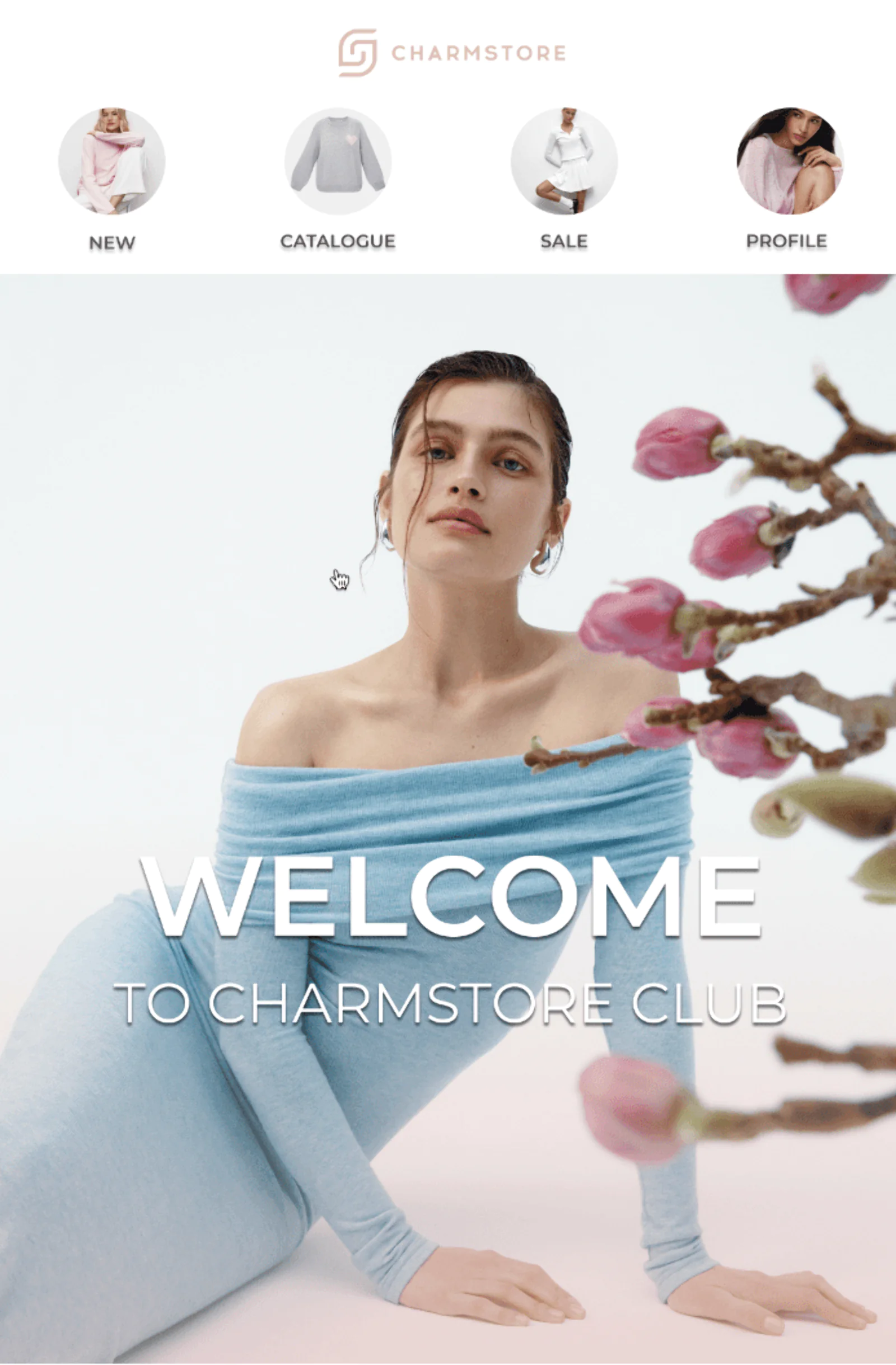Приветственное письмо Charmstore отправляется сразу после регистрации клиента на сайте