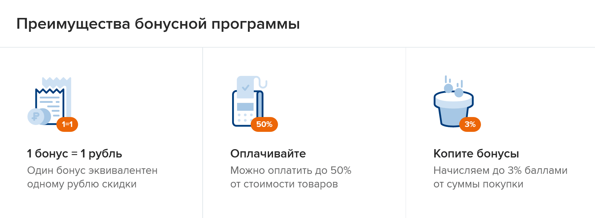 Преимущества бонусной программы Преимущества бонусной программы